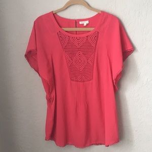 Anthropologie flutter sleeve top